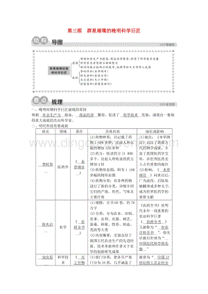 人教版八年級下冊歷史與社會5.2.3群星璀璨的晚明科學巨匠同步練習含解析.doc