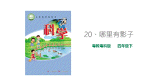 粵教粵科版小學科學四下第四單元第20課《哪里有影子》課件.ppt