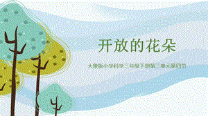大象版三年級(jí)下冊(cè)科學(xué)3.4開(kāi)放的花朵精品課件.pptx