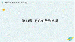 青島版一年級上冊科學14《把它們放到水里》【課件】.pptx