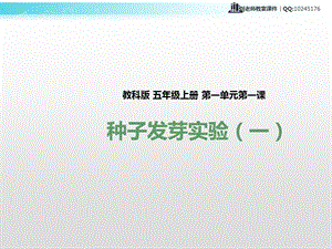 教科版五年級上冊科學1.1《種子發(fā)芽實驗（一）》（課件）.pptx