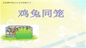 北京課改版五年級上冊數(shù)學(xué)6.2《雞兔同籠問題》公開課課件（貴州沈老師省級優(yōu)課）.pptx