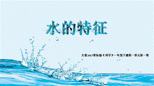 大象版一年級下冊科學1.1《水的特征》公開課課件（河南海老師）.pptx