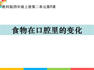新教科版四年級上冊科學2.7食物在口腔里的變化 課件.ppt
