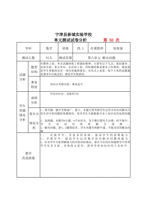 青島版四年級上冊數學第6課時 青島版四年級上冊數學第六單元試卷講評.xlsx