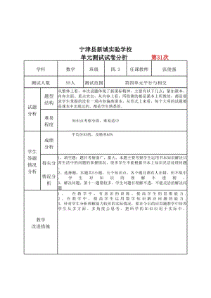 青島版四年級上冊數學第6課時 青島版四年級上冊數學第四單元試卷講評.xlsx