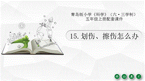 青島版（六三制）五年級上冊科學15.《劃傷、擦傷怎么辦》教學課件.pptx
