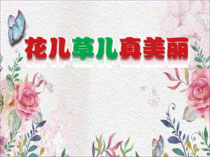 部編版一年級下冊道德與法制6《花兒草兒真美麗》課件（馮老師公開課）.pptx