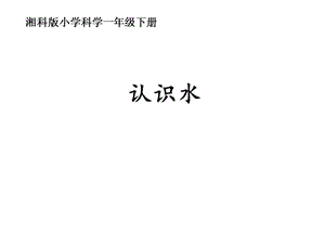 湘科版一年級下冊科學1認識水公開課課件（湖南部級優課）.pptx