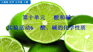 人教版九年級下冊化學實驗活動6酸、堿的化學性質(zhì)課件.pptx