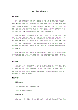 青島版二年級上冊科學9.《種大蒜》教學設計.docx