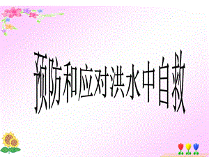 小學(xué)安全教育《預(yù)防和應(yīng)對(duì)洪水中自救》公開(kāi)課課件（新疆省級(jí)優(yōu)課）.pptx