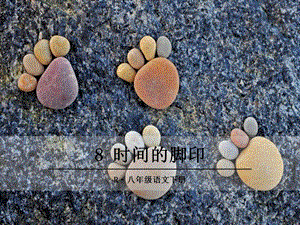 部編版八年級下冊語文8時間的腳印課件（江西部級優課）.ppt