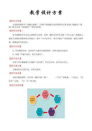 部編版二年級下冊道德與法制13《我能行》教案（安徽部級優課）.doc