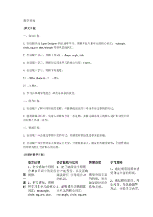 牛津上海版三年級(jí)下冊(cè)英語(yǔ)Module3Unit1shapes教案.doc