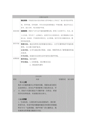 小學綜合實踐-主題班會《遠離霧霾保護環境》教案（北京省級優課）.docx