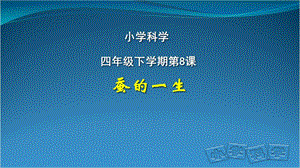 人教鄂教版四年級下冊科學8.蠶的一生課件.ppt