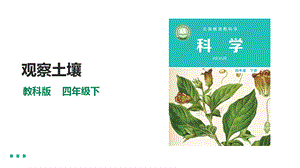 教科版四年級下冊科學3.6《觀察土壤》課件（27張PPT）含素材.pptx