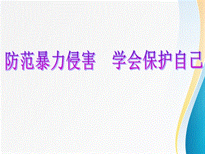 小學(xué)安全教育《防暴力傷害-學(xué)會(huì)保護(hù)自己》課件（黑龍江市級(jí)優(yōu)課）.ppt