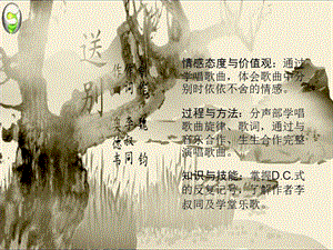 人教版五年級下冊音樂4送別教案（內蒙古市優）.ppt