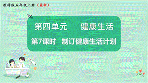 2021新版教科版版五年級上冊科學4.7制訂健康生活計劃-課件（教學ppt).pptx