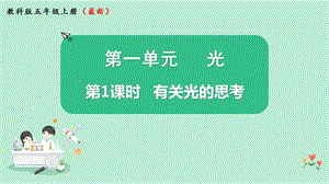 教科版五年級上冊科學1.1有關光的思考課件（13張PPT）.pptx