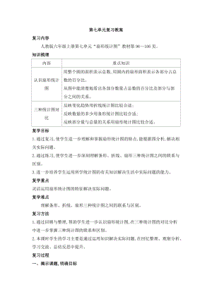 人教版六年級上冊數學第七單元復習教案.doc