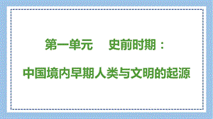 部編版七上歷史思維導圖第一單元史前時期：中國境內早期人類與文明的起源思維導圖.pptx