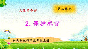 大象版五年級上冊科學(xué)2.2保護感官教學(xué)課件.pptx