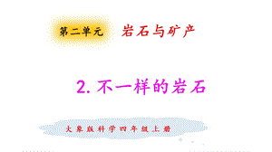 大象版四年級上冊科學2.2不一樣的巖石 課件.pptx