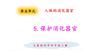 大象版四年級上冊科學5.5保護消化器官課件.pptx