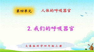 大象版四年級上冊科學4.2我們的呼吸器官課件.pptx