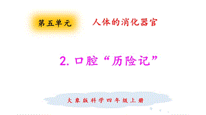 大象版四年級上冊科學5.2口腔“歷險記” 課件.pptx