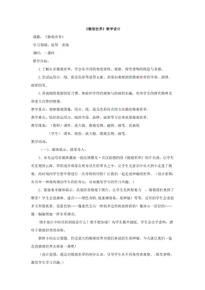 人教版五下美術第14課 微觀世界-教案（顧老師公開課教學設計）.doc
