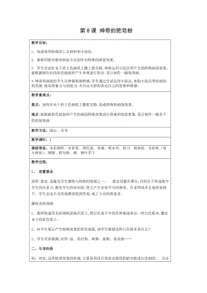 人教版五下美術第8課神奇的肥皂粉-教案（任老師公開課教學設計）.docx