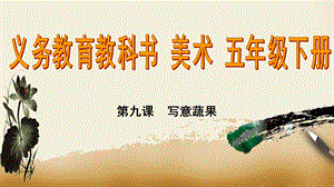 人教版五下美術(shù)第09課寫意蔬果課件（甘肅部級公開課）.pptx
