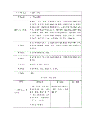 人美版一下美術9.手形的聯想-教案（姚老師公開課教學設計）.docx
