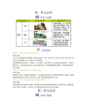 冀教版數學一年級（下）本冊知識清單（含答案）.docx