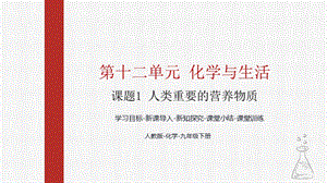 人教版九下化學第十一章課題1人類重要的營養物質課件.pptx