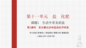 人教版九下化學第十一章課題1 生活中常見的鹽 第2課時-復分解反應和鹽的化學性質 課件.pptx