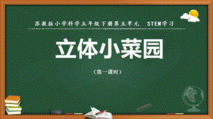 2022新蘇教版五年級下冊科學STEM學習：立體小菜園-課件（教學）.pptx