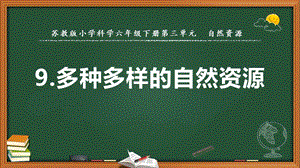 2022新蘇教版六年級下冊科學9.多種多樣的自然資源-課件（教學）.pptx