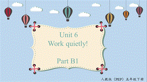 人教PEP版五年級下冊英語Unit6B1Letstalk教學課件.pptx