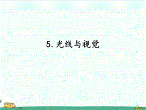 2022湘科版五年級下冊科學3.5光線與視覺課件.ppt