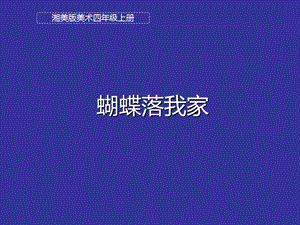 湘美版四年級上冊美術14《蝴蝶落我家》課件（安徽省級優課）.ppt