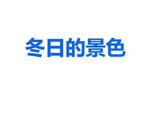 桂美版四年級(jí)上冊(cè)美術(shù)《冬日的景色》課件.ppt