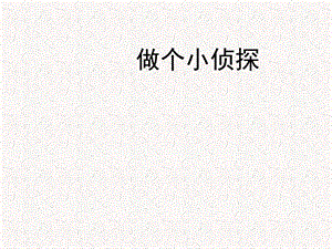蘇教版一年級(jí)上冊(cè)科學(xué)課件-7 做個(gè)小偵探-蘇教版 (共10張PPT).pptx