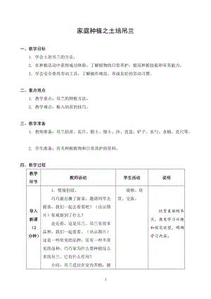 蘇科版六年級上冊勞動與技術05 土培吊蘭-教案.docx