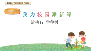 粵教版五年級勞動與技術第四單元活動1學種樹課件ppt.pptx