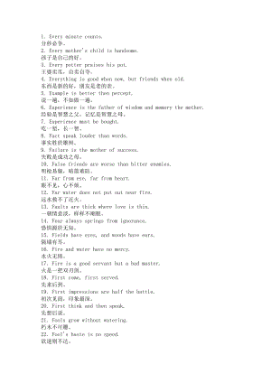 初中英語作文素材150條經典諺語.docx